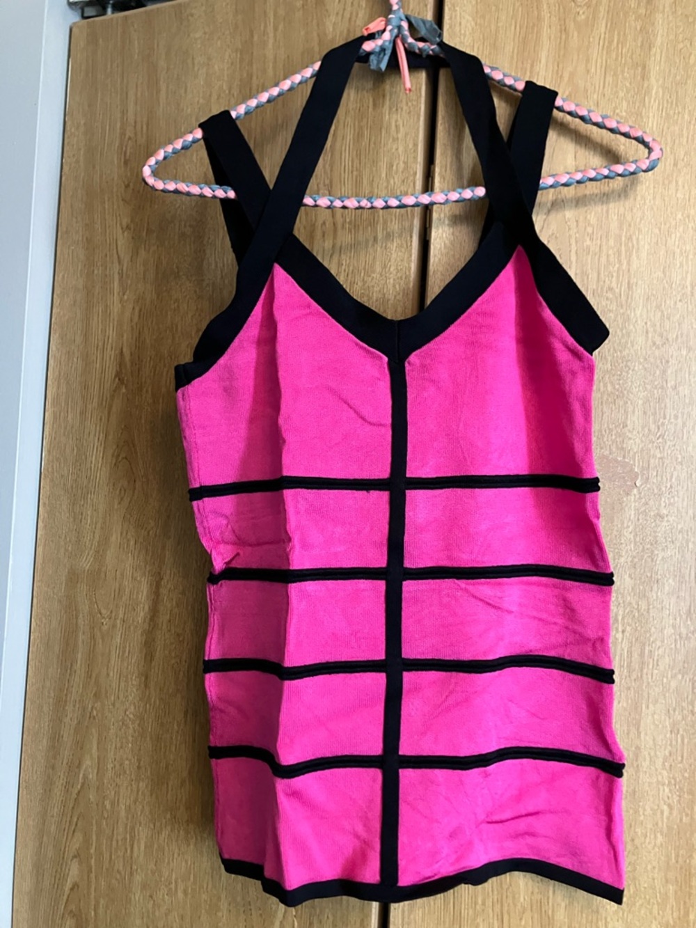 le chateau Pink Tank with Black Trim